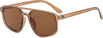 Generic Vacation Men Commuter Sunglasses Outdoor Women Sports Sun Glasses(Brown)