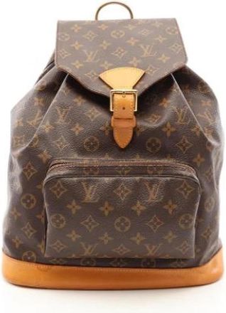 Louis Vuitton Pre-owned Monogram Rugzak - Dames - Vintage Rugzakken - Bruin - ONE Size - Leer - Vintage