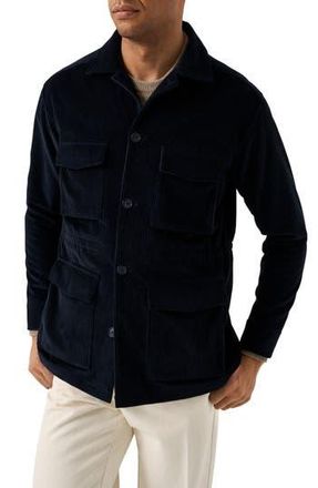 Eton Cotton Corduroy Button-Up Field Jacket in Navy at Nordstrom Rack, Size Large