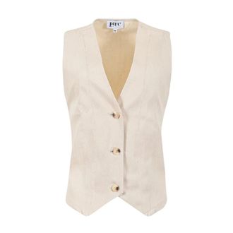ZiZo Rowani Gilet - Dames - Jassen - Beige - Maat: XS Zijde