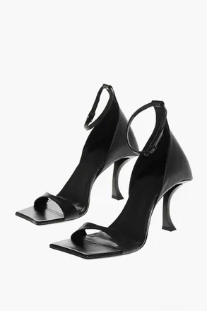 Balenciaga Leather Sandals HUORG With Square Toe 11 Cm Balenciaga