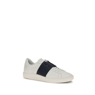 Valentino Garavani Mens Blue Calf Leather Bos Taurus Low Top Sneakers