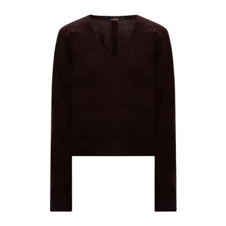Twinset Sweatshirts - Dames - V-hals truien - Bruin - XS - Truien & Vesten