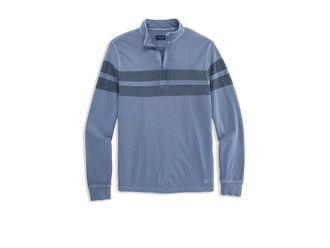 Vineyard Vines Coastline 1/4 Zip Mens T Shirt Summer Evening/Navy : 2XL, Cashmere/Polyester/Rayon