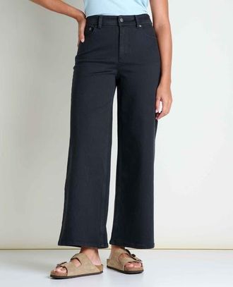 Toad & Co Balsam Wide Leg Pant in Washed Black at Nordstrom, Size 10