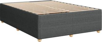 vidaXL Cama Sin Colch&oacute;n De Tela Gris Oscuro 160x200 Cm Vidaxl