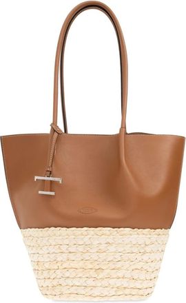 Tod's Tassen, Dames, Bruin, ONE Size, Leer, shopper tas