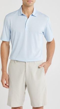 Greg Norman Feeder Stripe Oyster Piqué Knit Polo in Windsurfer at Nordstrom Rack, Size X-Large