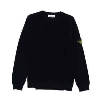 Stone Island Sweatshirts, male, Blue, Size: 2XL Crew-Neck Sweater