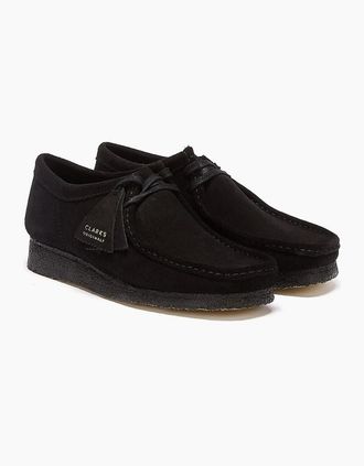Clarks Mens Clarks Originals - 26155519 MENS WALLABEE BLACK SDE - Size: 10