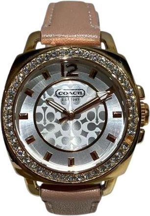 Coach Pre-owned Watches, female, Multicolor, Size: ONE SIZE Pre-owned Mini Signature Stainless Steel Quartz Watch