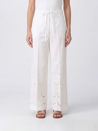 P.A.R.O.S.H. P. A.R. O.S. H. Pantaloni palazzo a vita alta in pizzo sangallo