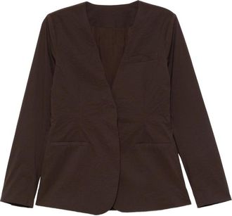 Mark Kenly Domino Tan Textured Single-breasted Jacket