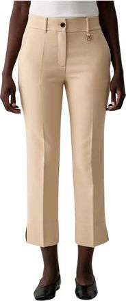 Joop Cropped Broeken - Dames - Vrijetijds broeken - Beige - M - Polyester - Broeken