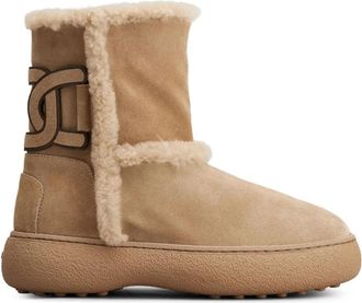 Tod's Zwarte enkellaarsjes voor dames - Dames - Winterlaarzen - Bruin - 41 EU - Schoenen