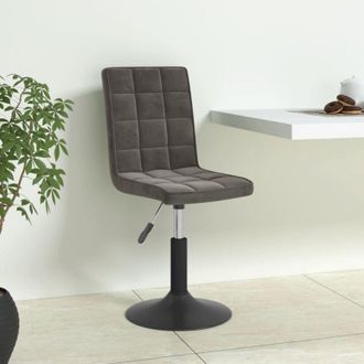 vidaXL Sillas De Comedor Giratorias 6 Unidades Terciopelo Gris Oscuro Vidaxl