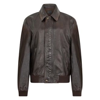 Prada Heren, Jassen, Bruin, Maat: XL Leer