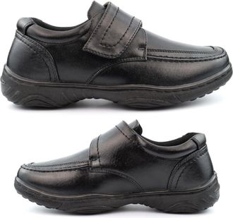 Generic Mens Touch Fasten Shoes Size 6 Boys School Shoes Size 9 Lightweight Shoe Mens Casual Shoe Touch Fastening Comfort Office Work School Sizes 6-12 Black 