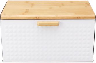 OEM Panera Vintage De Madera Natural, Robusta Y De Gran Capacidad, De Color Blanco, Ideal Para La Encimera