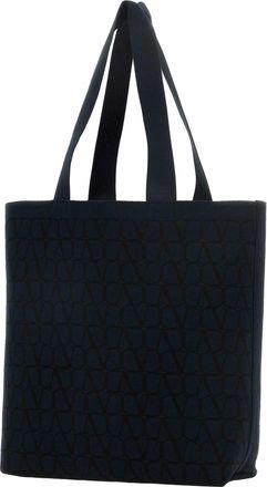 Valentino Garavani Mens Toile Iconographe Shopping Bag Marinenero Exterior: Fabric Borse A Mano