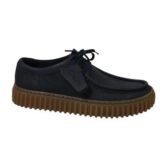 Clarks Torhill Lo - Heren - Veterschoenen - Blauw - 40 EU - Leer - Schoenen
