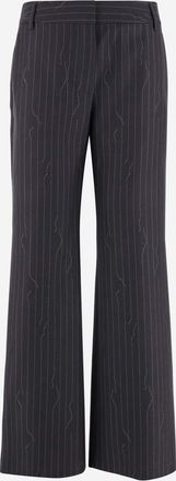 Off-white Grey Pinstriped Trousers