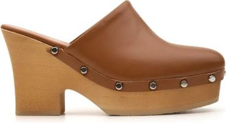 Scholl Pescura Rachel Sabot - Dames - Muiltjes - Bruin - 36 EU - Leer - Schoenen