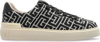 Balmain Sportschoenen met monogram - Dames - Sneakers - Zwart - 36 EU - Leer - Schoenen