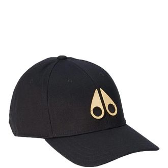 Moose Knuckles Mens Gold Logo Icon Cap Black - One Size