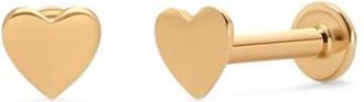 Made by Mary 14k Heart Stud Earring in 14K Solid Gold - Pair at Nordstrom