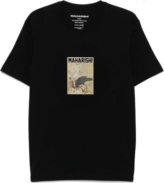 maharishi T-shirt con logo - Nero