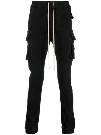 Rick Owens Pantaloni skinny con coulisse - Nero