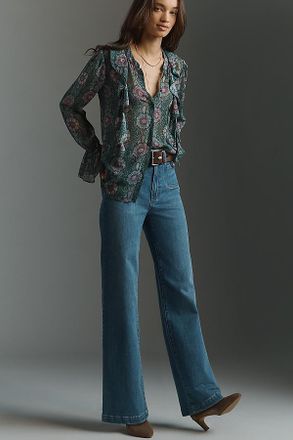 Paige Anessa High-Rise Wide-Leg Jeans