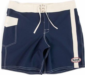 Birdwell Beach Britches Mens Mono Stripe Boardshorts In Navy/bone