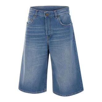 Haikure New Becky Twill Shorts - Dames - Denim shorts - Blauw - W25 - Katoen - Korte Broeken