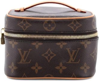 Louis Vuitton Trousse Nice nano in tela con monogramma - Marrone