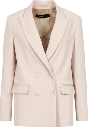 Federica Tosi Double-Breasted Blazer - Dames - Blazers - Beige - L - Jassen