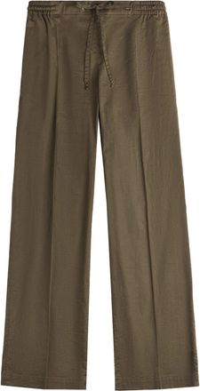 Fay Wide-Leg Drawstring Seam Detailing Pants