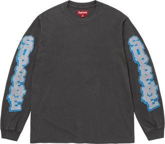 SUPREME SS26 Cracked Sleeve L/S T-Shirt Washed Black SUP-SS26-042-BLK
