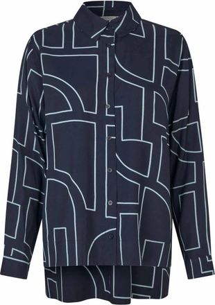 Masai Lange Mouw - Dames - Overhemden - Blauw - 2XL - Overhemden