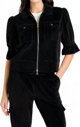 Cinq &agrave; Sept Velour Holly Jacket In Black