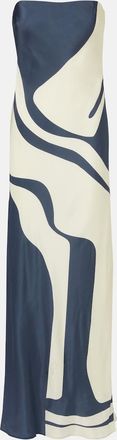 Sir. Lilou strapless silk maxi dress