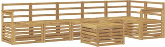 vidaXL Conjunto De Sof&aacute;s De Exterior 7 Uds. Blanco Vidaxl