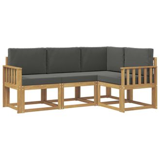 vidaXL Conjunto De Sof&aacute;s De Exterior 4 Pcs Blanco Y Antracita Vidaxl