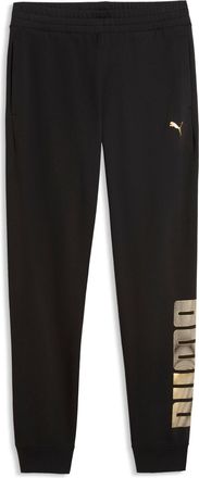 Puma Trainingshose PUMA ESS LOGO LAB METALLIC SWEATPANTS TR CL, Damen, Gr. XL, N-Gr, puma schwarz, Sweatware, Obermaterial: 68% Baumwolle, 32% Polyester, b