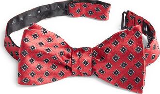 Nordstrom Foulard Silk Bow Tie in Coral at Nordstrom