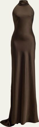 Ralph Lauren Collection Chilton Satin Evening Dress