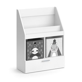 Vicco Estanter&iacute;a Infantil Luigi, Blanco, 72 X 96.2 Cm Con Caj&oacute;n Y 2 Cajas Plegables Opt.2 Vicco