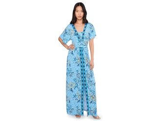 Lilly Pulitzer Lauralai Maxi Dress Womens Dress Bellevue Blue Breakers Beach Engineered Knit Maxi : 14, Rayon/Spandex