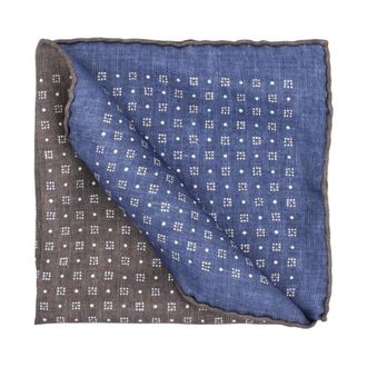 Brunello Cucinelli Omkeerbaar pochet met geometrisch patroon - unisex - Accessoires - Veelkleurig - Maat: ONE Size Zijde